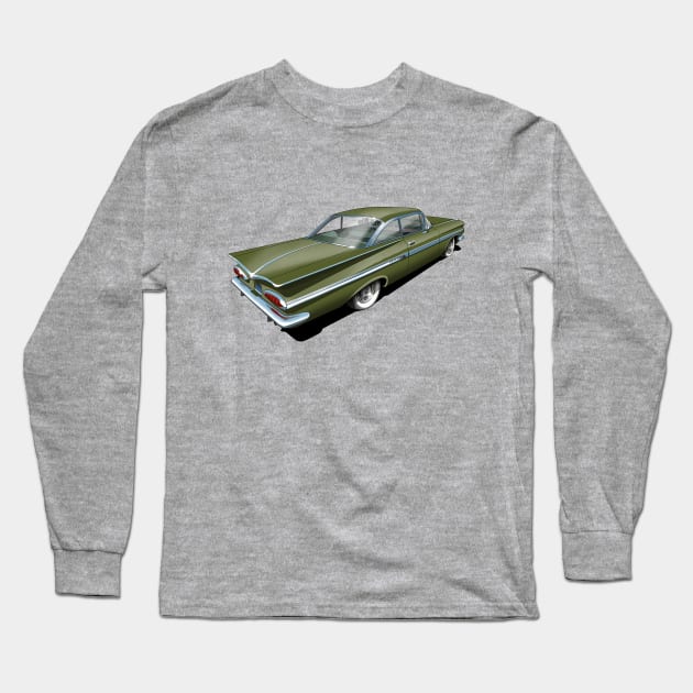 1959 Chevrolet Impalain Highland Green Long Sleeve T-Shirt by candcretro